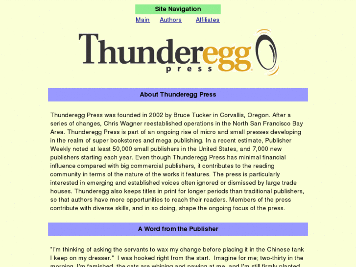 www.thundereggpress.com