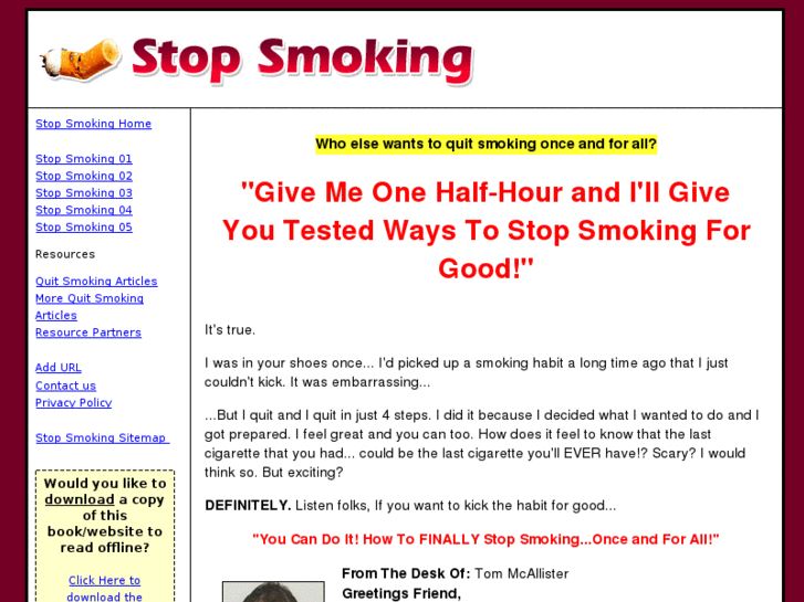 www.waystostopsmoking.net