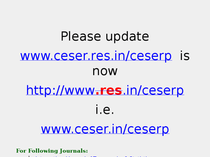 www.ceser.res.in