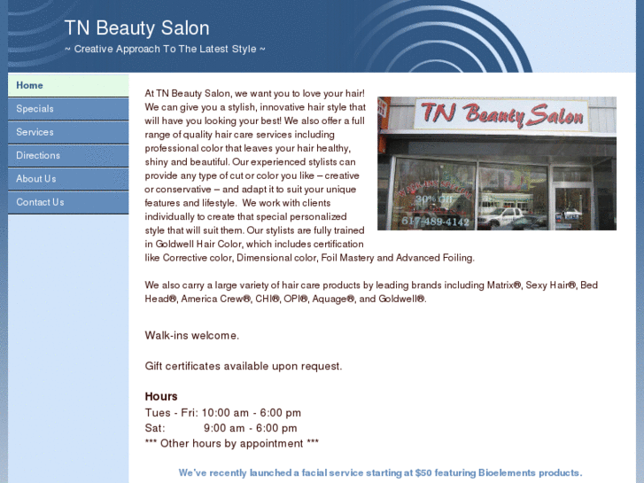 www.tnbeautysalon.com