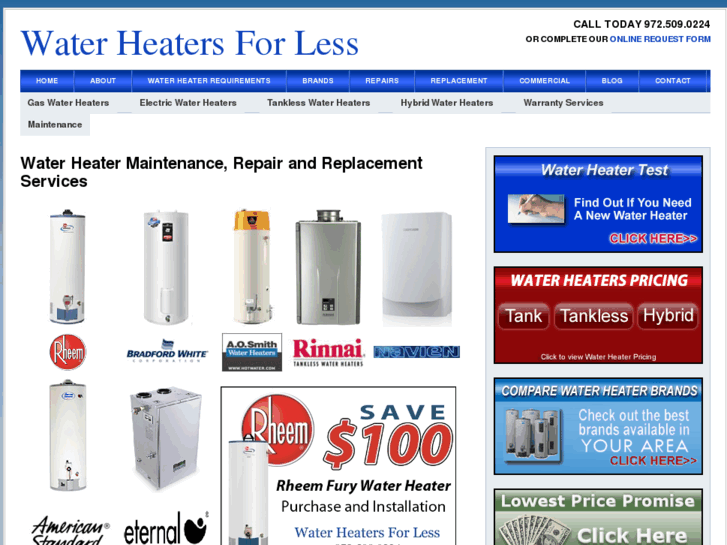 www.waterheatersforless.com