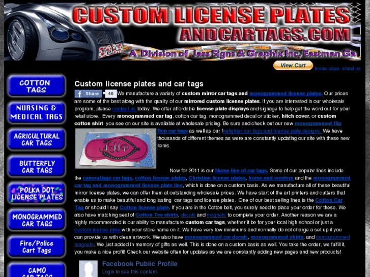 www.customlicenseplatesandcartags.com