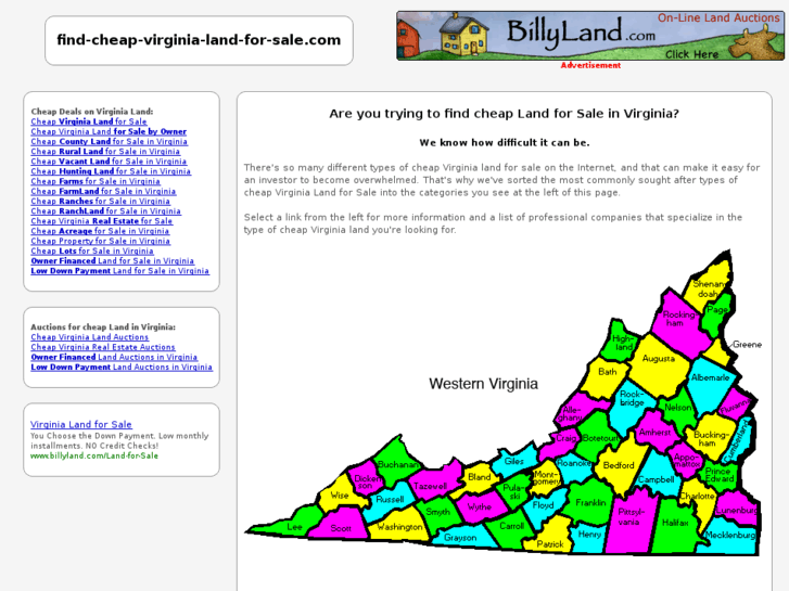 www.find-cheap-virginia-land-for-sale.com