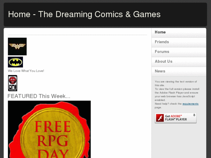 www.thedreamingcomicsandgames.com