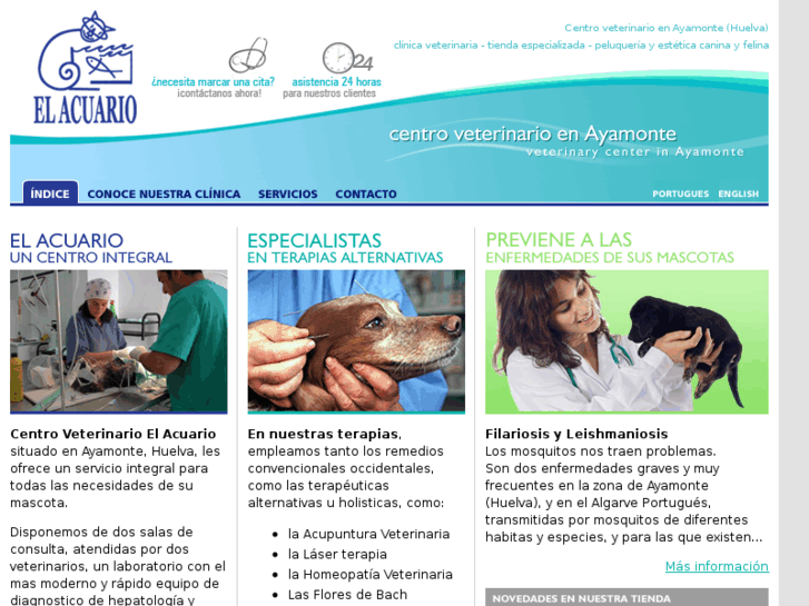 www.clinicaelacuario.com