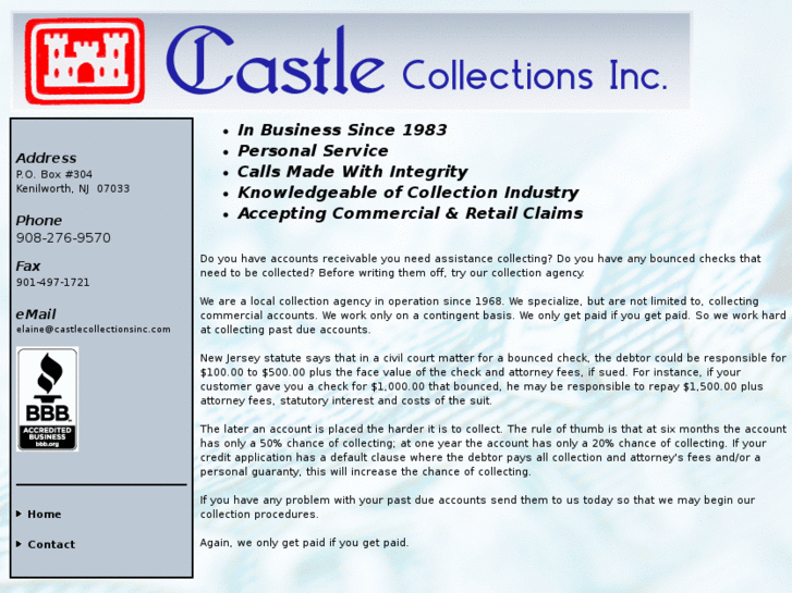 www.castlecollectionsinc.com