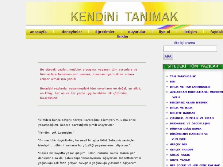 www.kendinitanimak.com