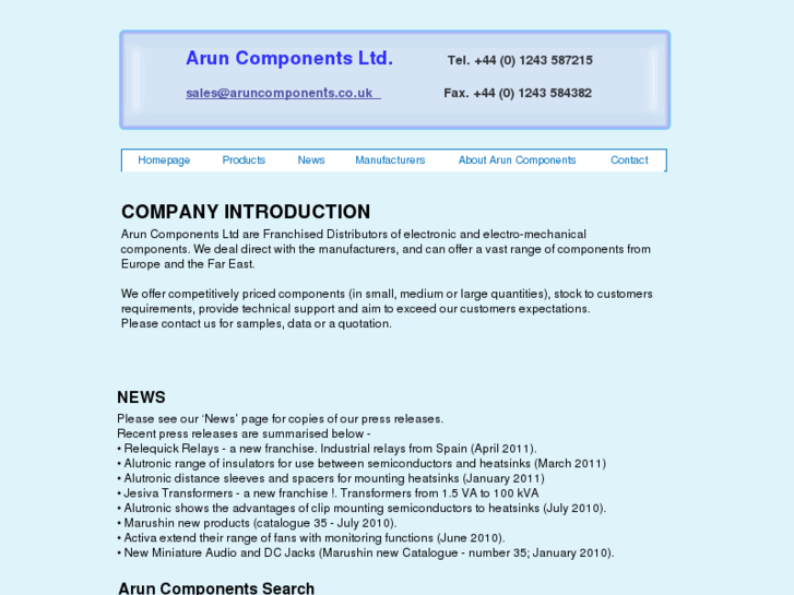 www.aruncomponents.com