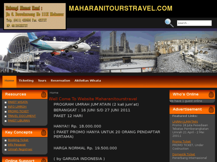 www.maharanitourstravel.com