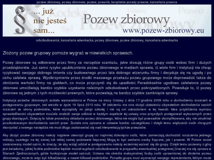 www.pozew-zbiorowy.eu