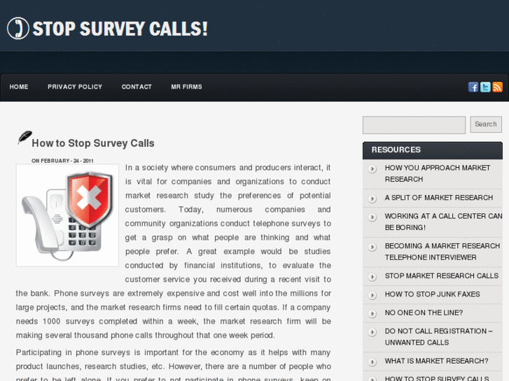 www.stopsurveycalls.com