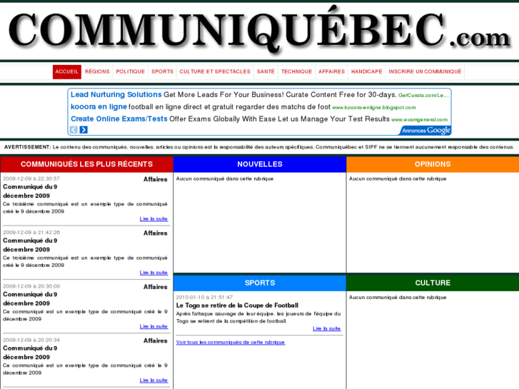 www.communiquebec.com