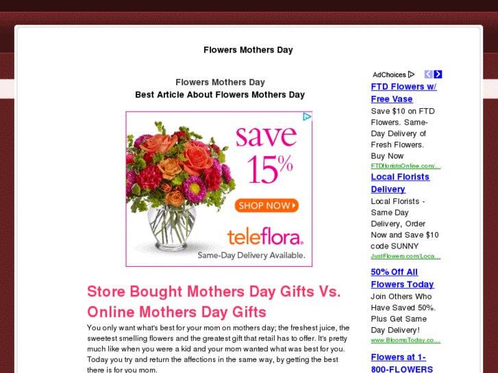 www.flowersmothersday.net