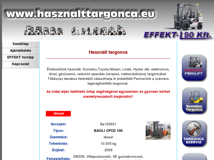 www.hasznalttargonca.eu