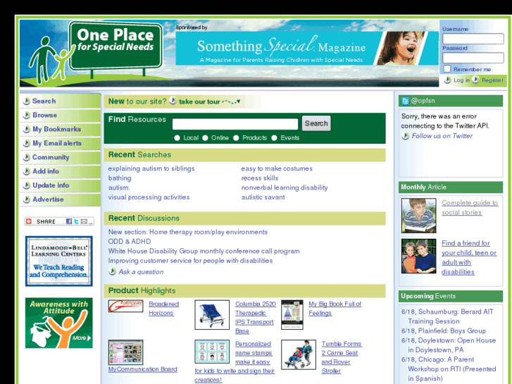 www.oneplaceforspecialneeds.org