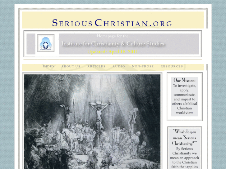 www.seriouschristian.org