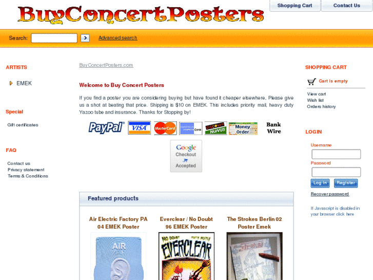 www.buyconcertposters.com