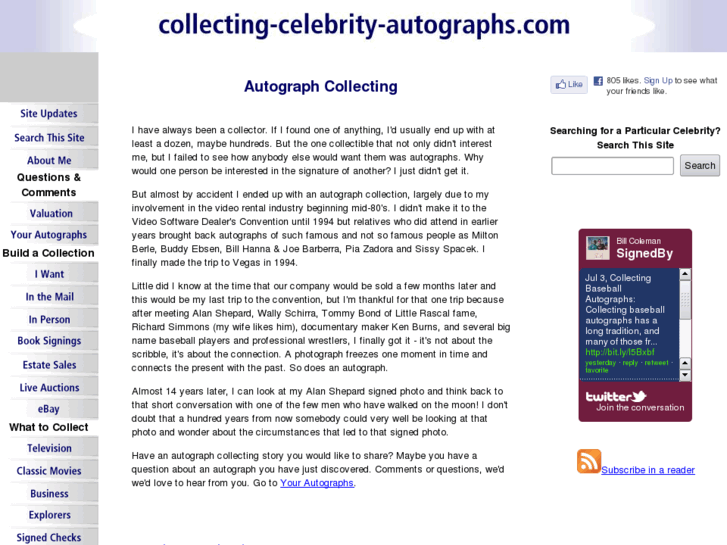 www.collecting-celebrity-autographs.com