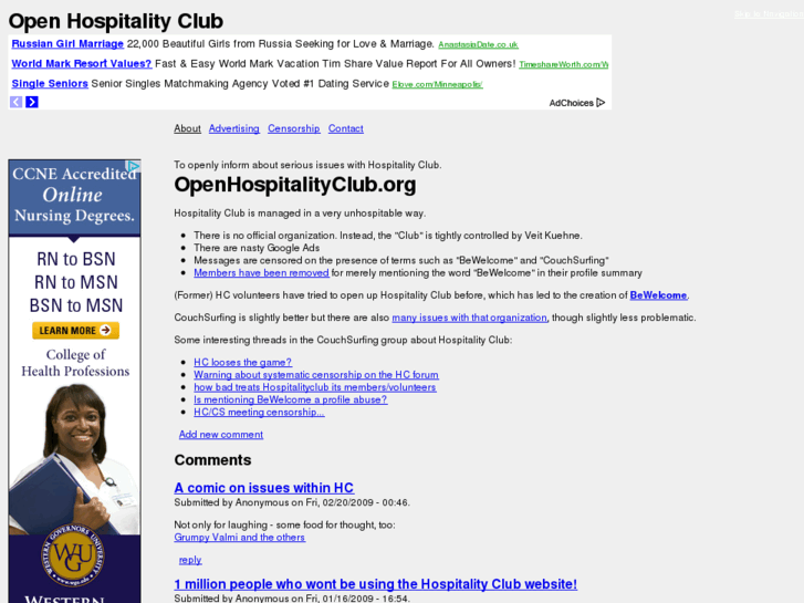 www.openhospitalityclub.org