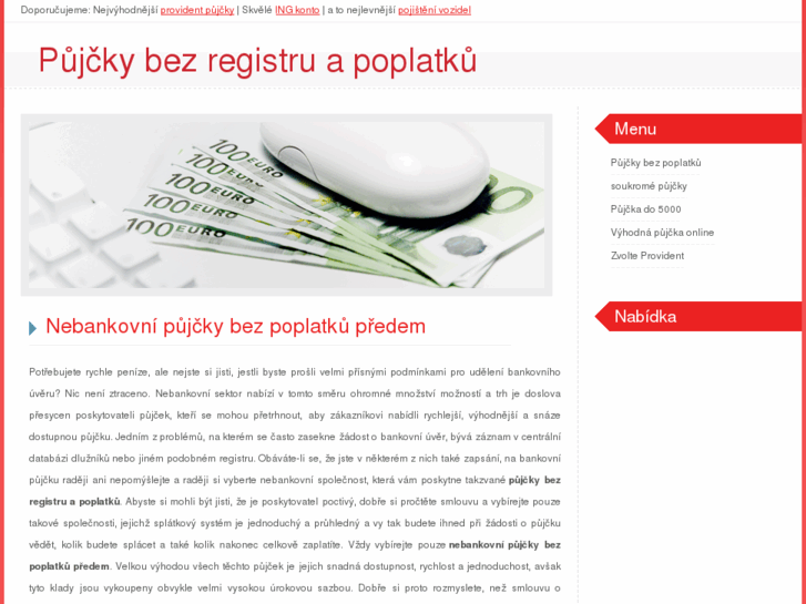 www.pujcka-bez-poplatku.cz