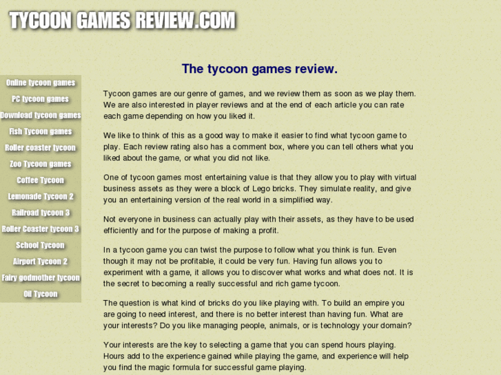 www.tycoon-games-review.com