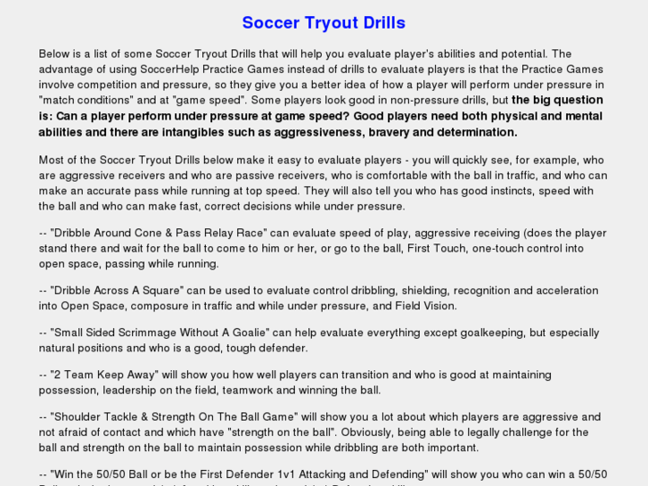 www.soccertryoutdrills.com