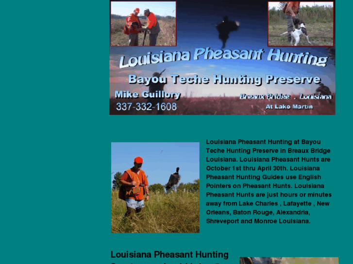 www.louisianapheasanthunting.com