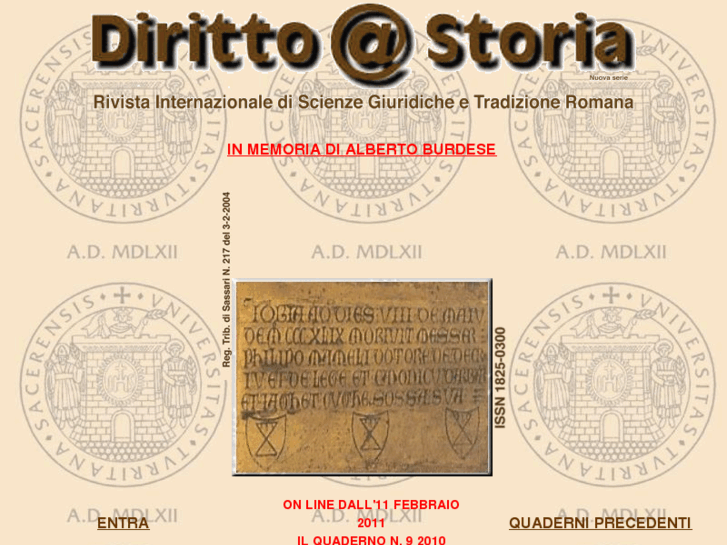 www.dirittoestoria.it