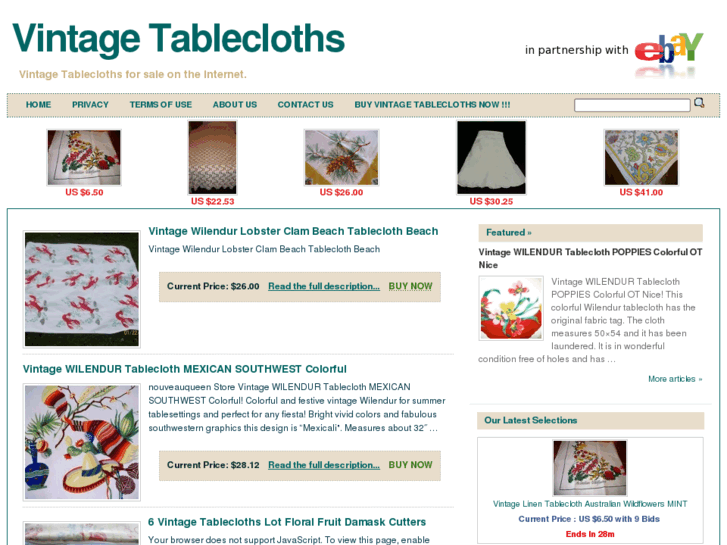 www.vintagetablecloths.net