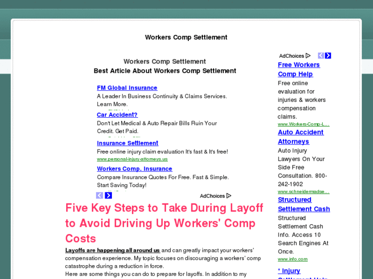 www.workerscompsettlement.net