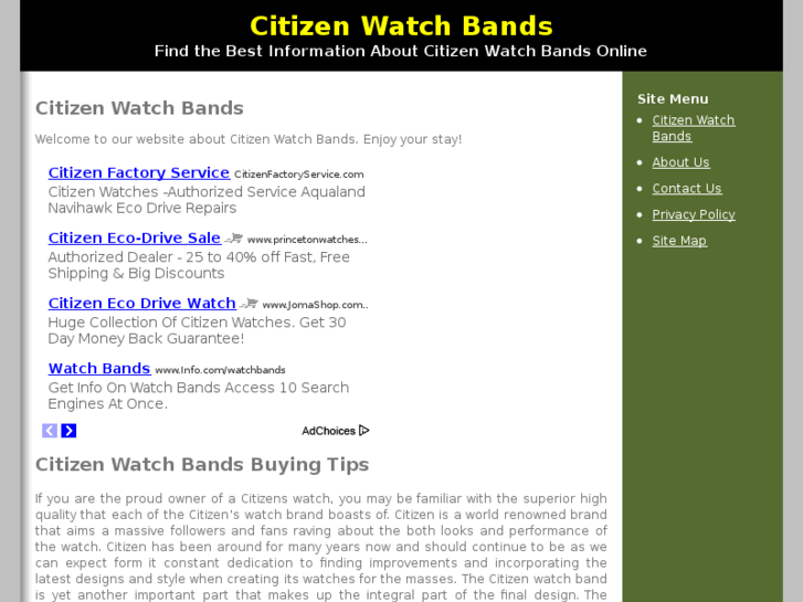 www.citizenwatchbands.net