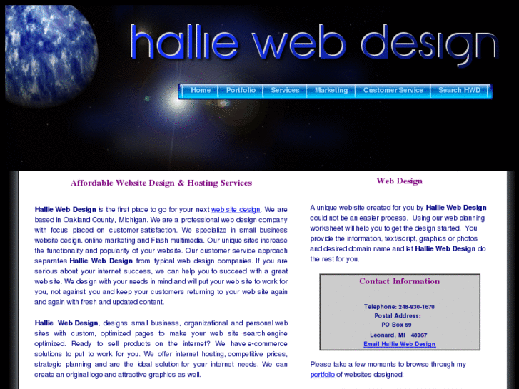 www.halliewebdesign.com