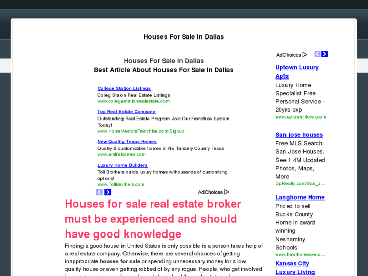 www.housesforsaleindallas.org