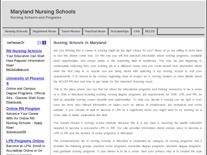 www.maryland-nursing-schools.com