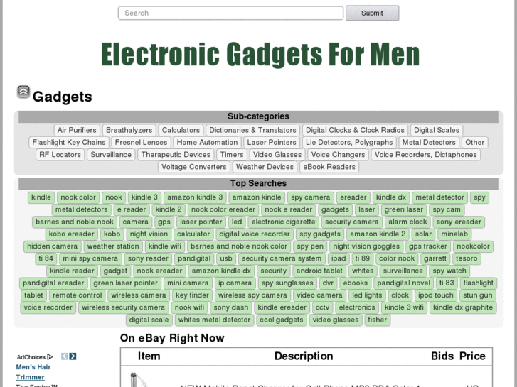 www.electronicgadgetsformen.com