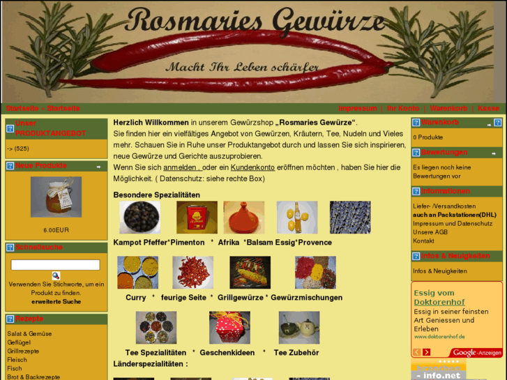 www.rosmaries-gewuerze.de