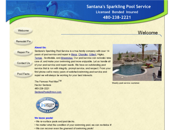 www.santanassparklingpoolservice.com