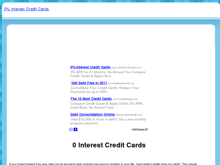 www.0intrestcreditcards.com