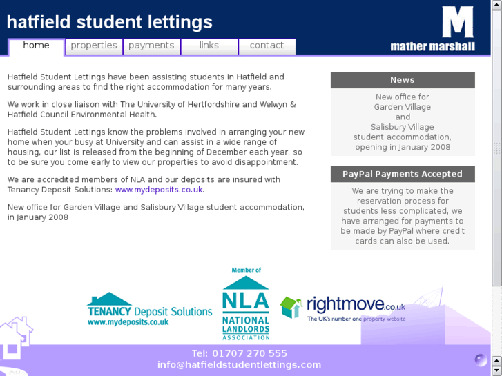 www.hatfieldstudentlettings.com