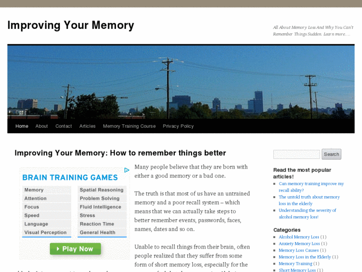 www.improvingyourmemory.org