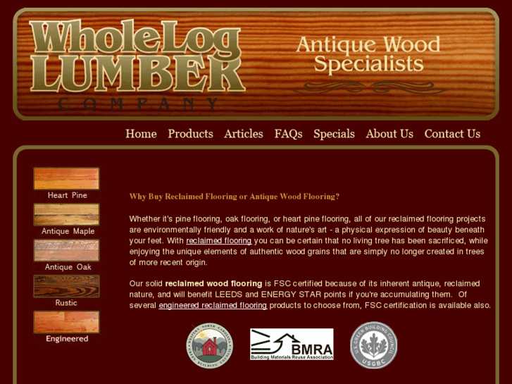 www.wholeloglumber.com