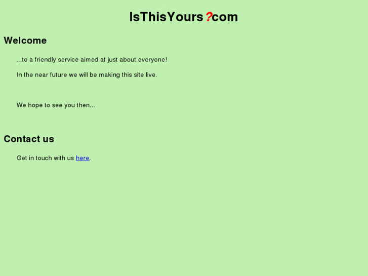 www.isthisyours.net