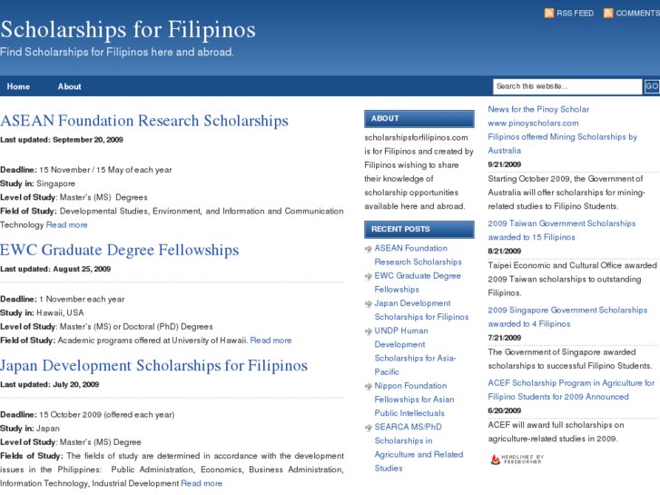 www.scholarshipsforfilipinos.com