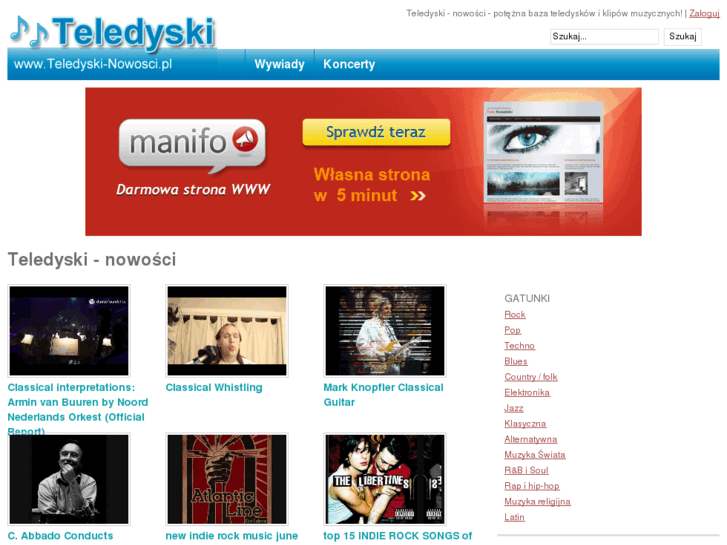 www.teledyski-nowosci.pl