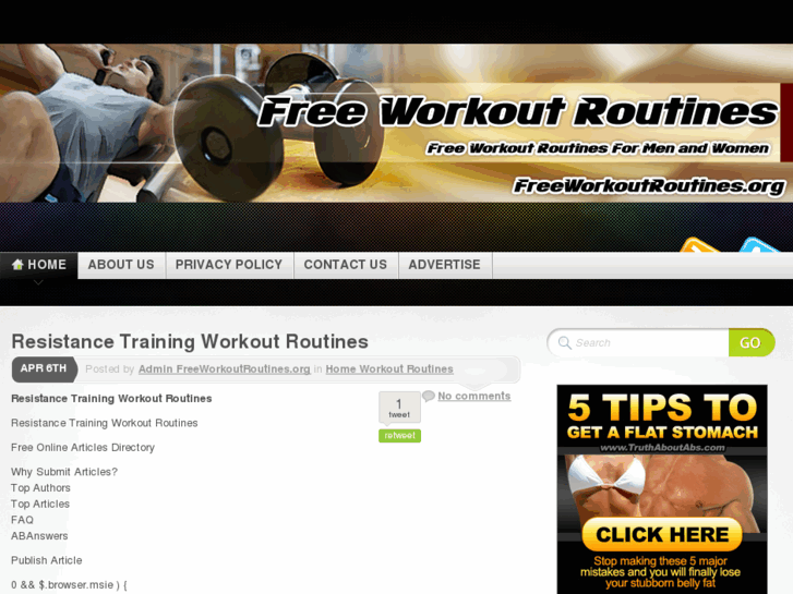 www.freeworkoutroutines.org