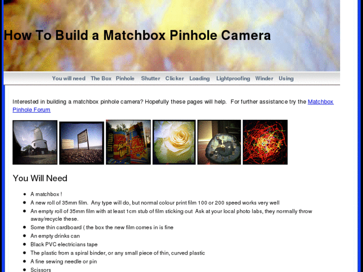 www.matchboxpinhole.com