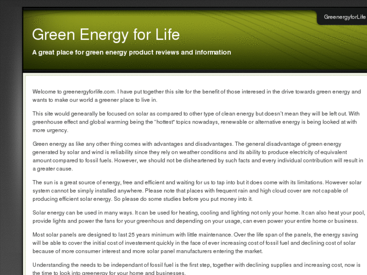 www.greenergyforlife.com