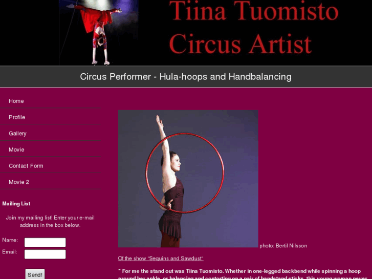 www.tiinacircusartist.com