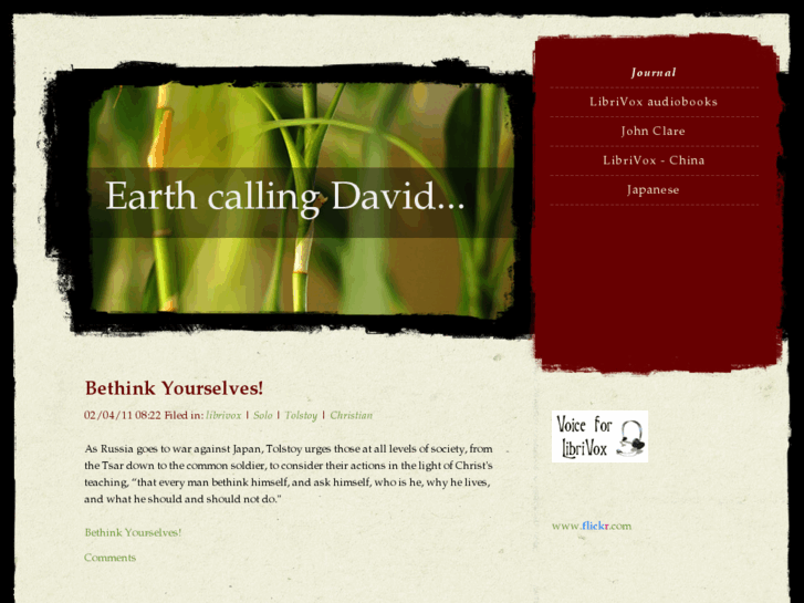 www.earthcallingdavid.com