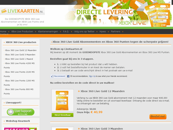 www.livekaarten.nl